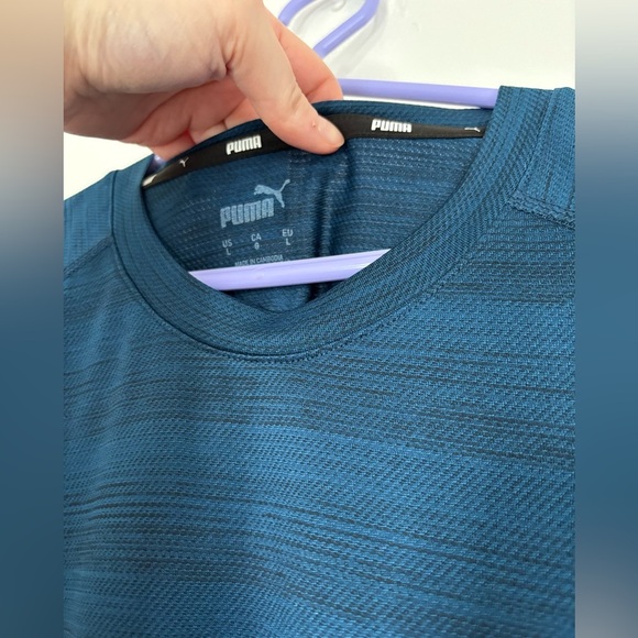 🎉4/30$🎉 Puma Blue Activewear Performance T-Shirt - Large 💙 - Picture 2 of 4